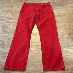 Ralph Lauren Polo Superior Denim Red Designer Jeans - Mens 34 x 32